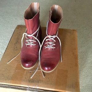 Timberland lace up ankle booties